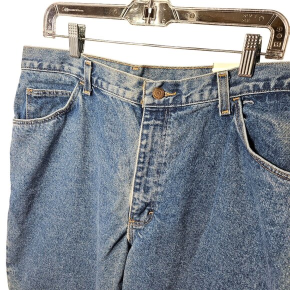 Gitano Relaxed Fit Womens Jeans Size 18 Avg Natural Waist Tapered Leg Blue Denim - Picture 2 of 8